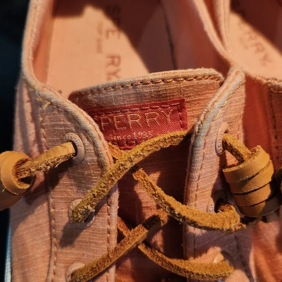 Sperry Pink Canvas Sneakers - Picture 5 of 10